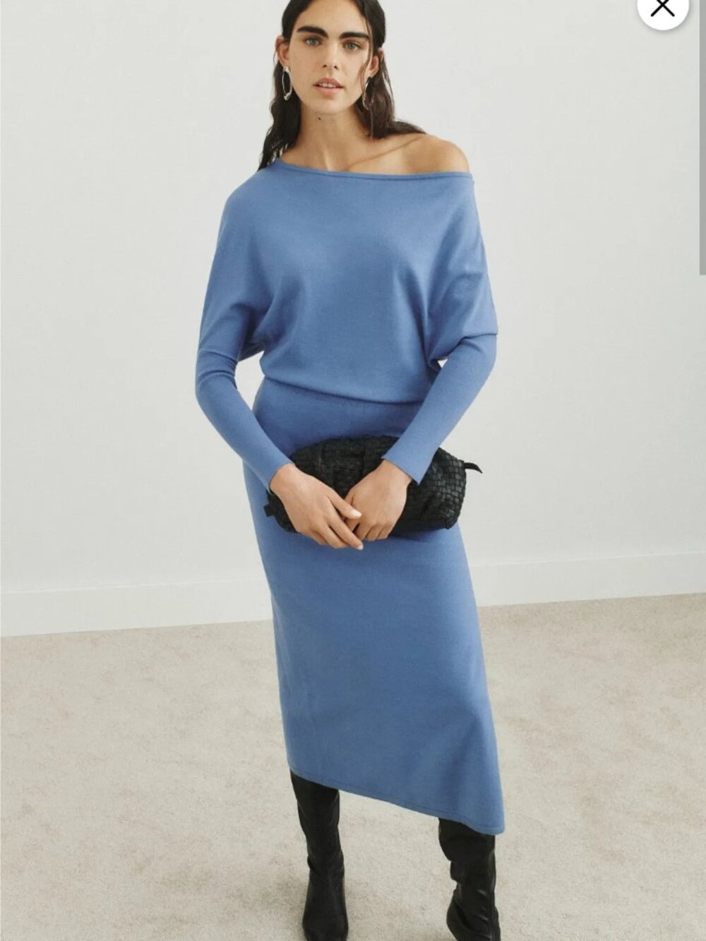 SIMKHAI  Horizon Knit Midi Dress WOOL Size Large MSRP $425